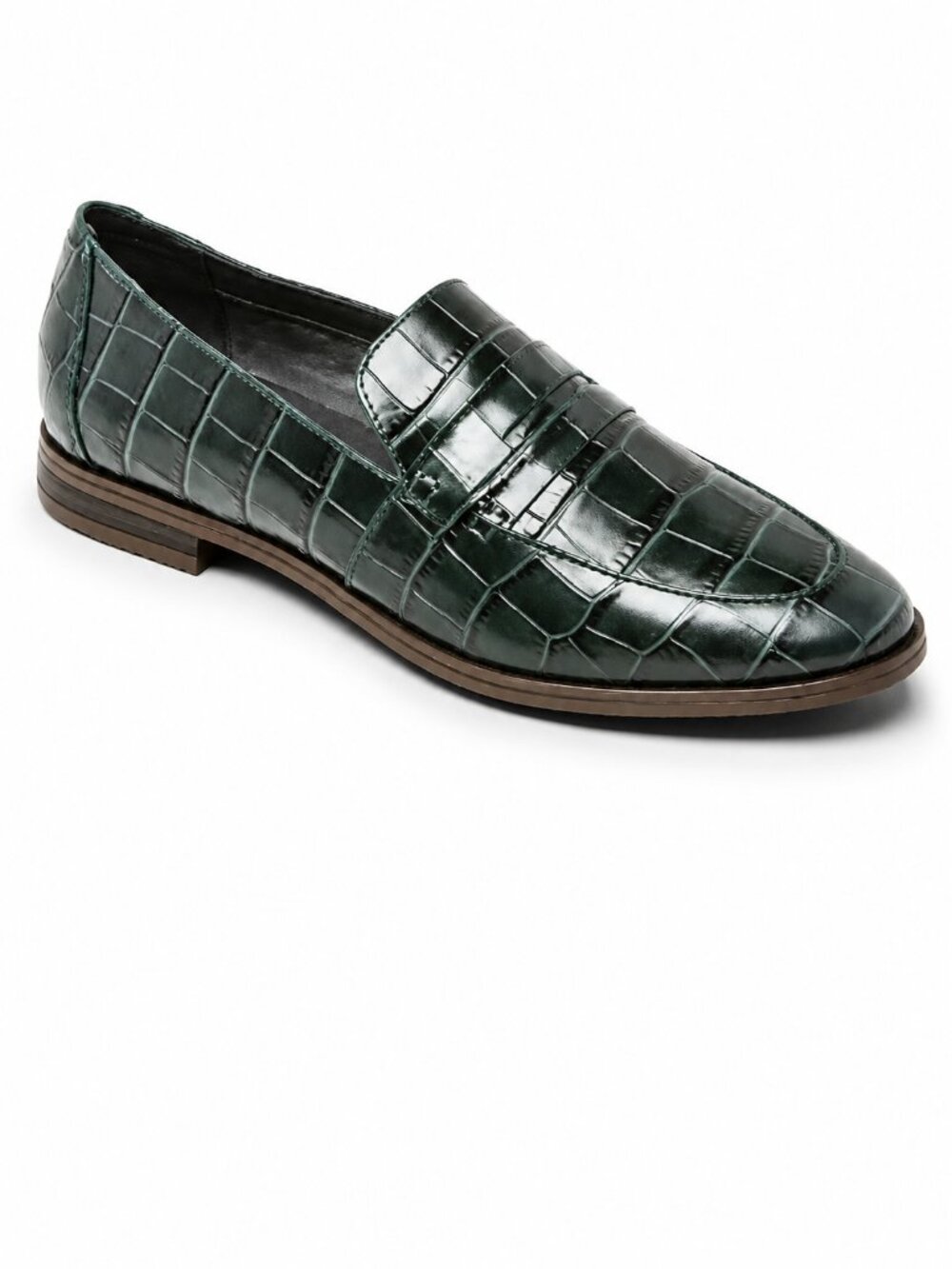 Rockport Women’s Perpetua Penny Loafers Size 8.5 Leather Green